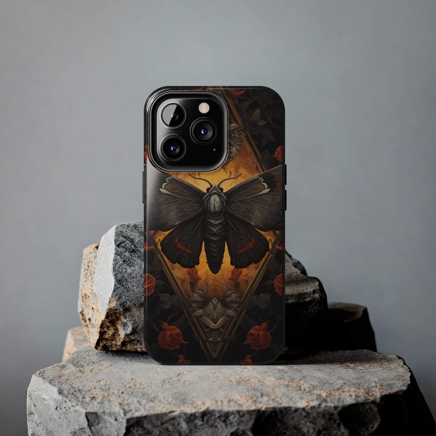 iPhone Case | Lost in Thought: Dark Academia Moth iPhone Tough Case