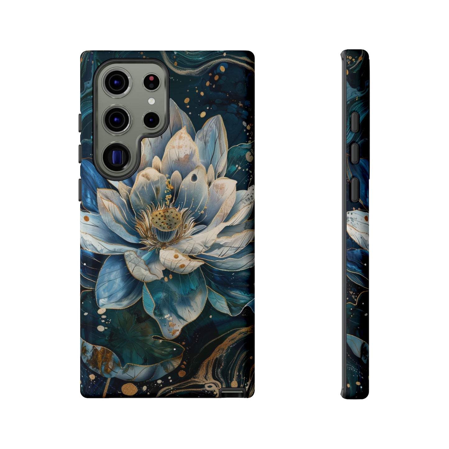 Zen Stained Glass Lotus Floral Design Phone Case