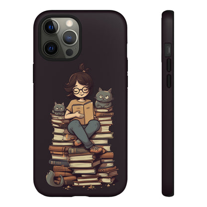 Cats and Books Phone Case