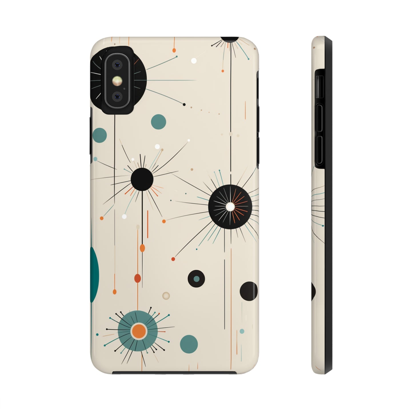 Mid-Century Atomic Age Tough iPhone Case | Retro Phone Cover