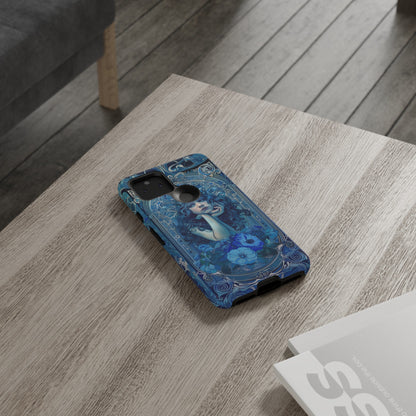 Blue Floral Art Nouveau Style Phone Case