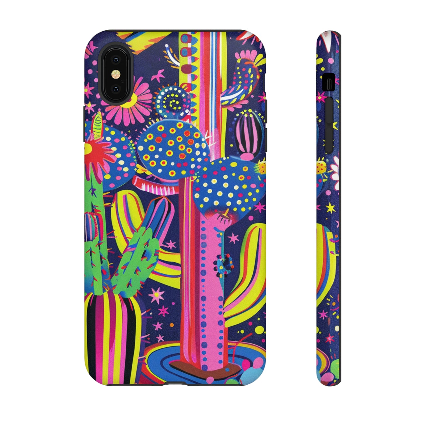 Retro 1960s Psychedelic Cactus Flowers Phone Case