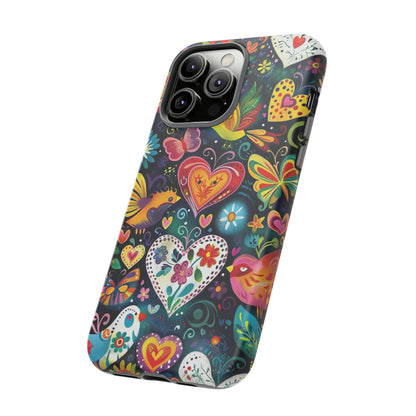 Floral Butterfly Magic Hearts Phone Case