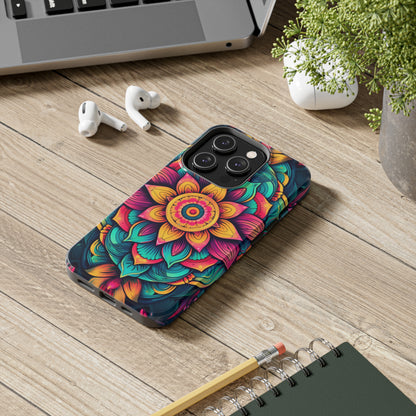 Cosmic Harmony: Rainbow Mandala | Spiritual Symmetry iPhone Case