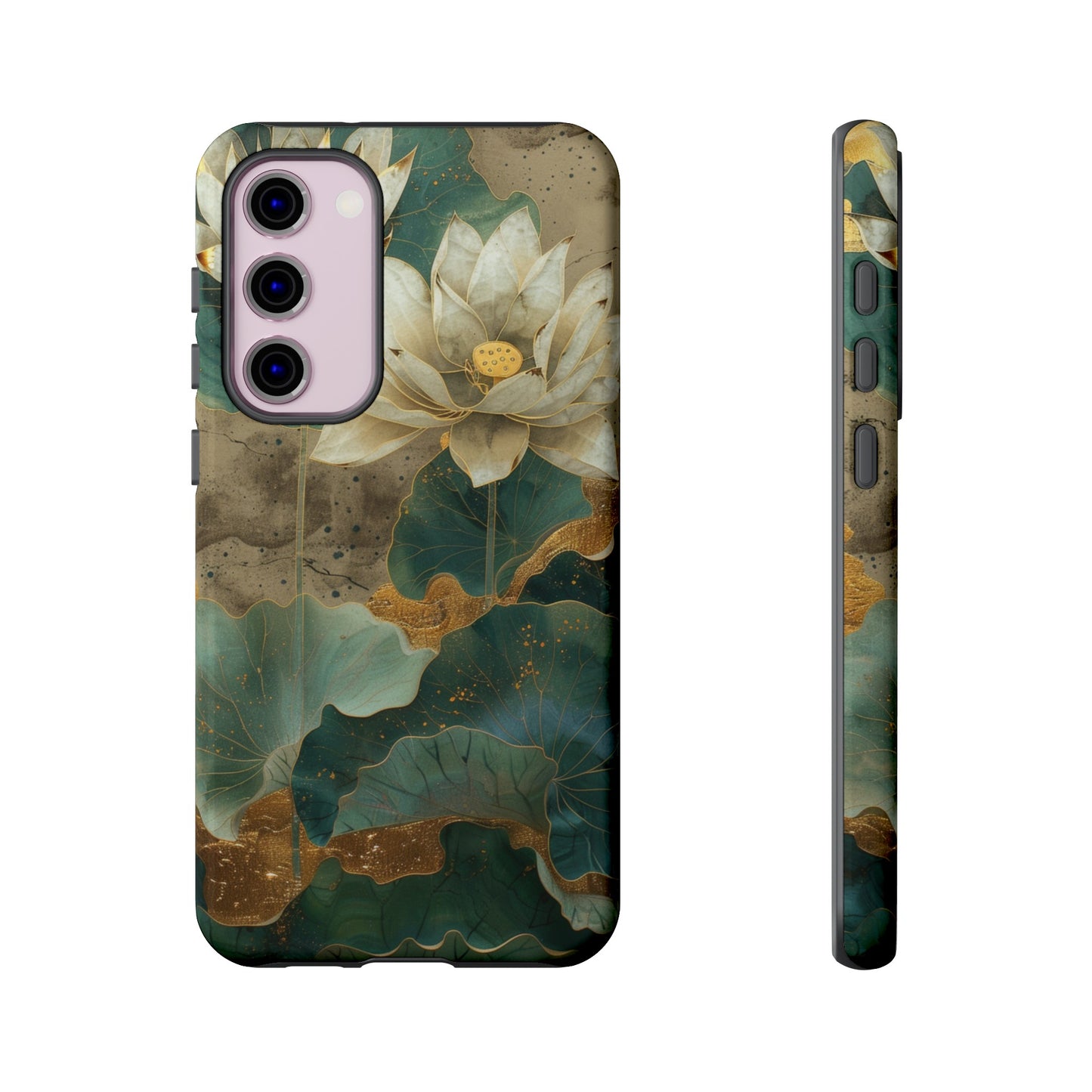 Zen Stained Glass Lotus Floral Design Phone Case