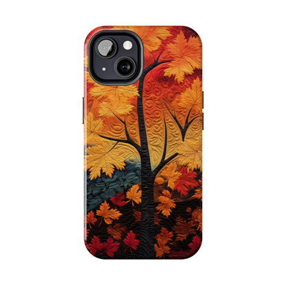 Autumn Forest Embroidered iPhone Case