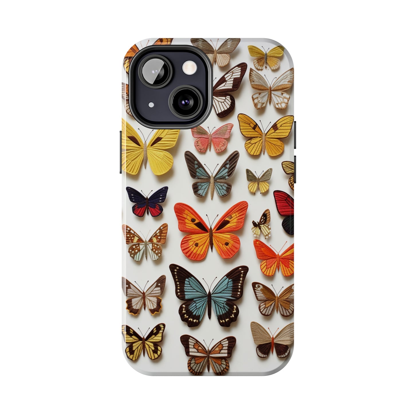 Elegant Embroidery: Delicate Butterfly iPhone Case – Crafted with Precision