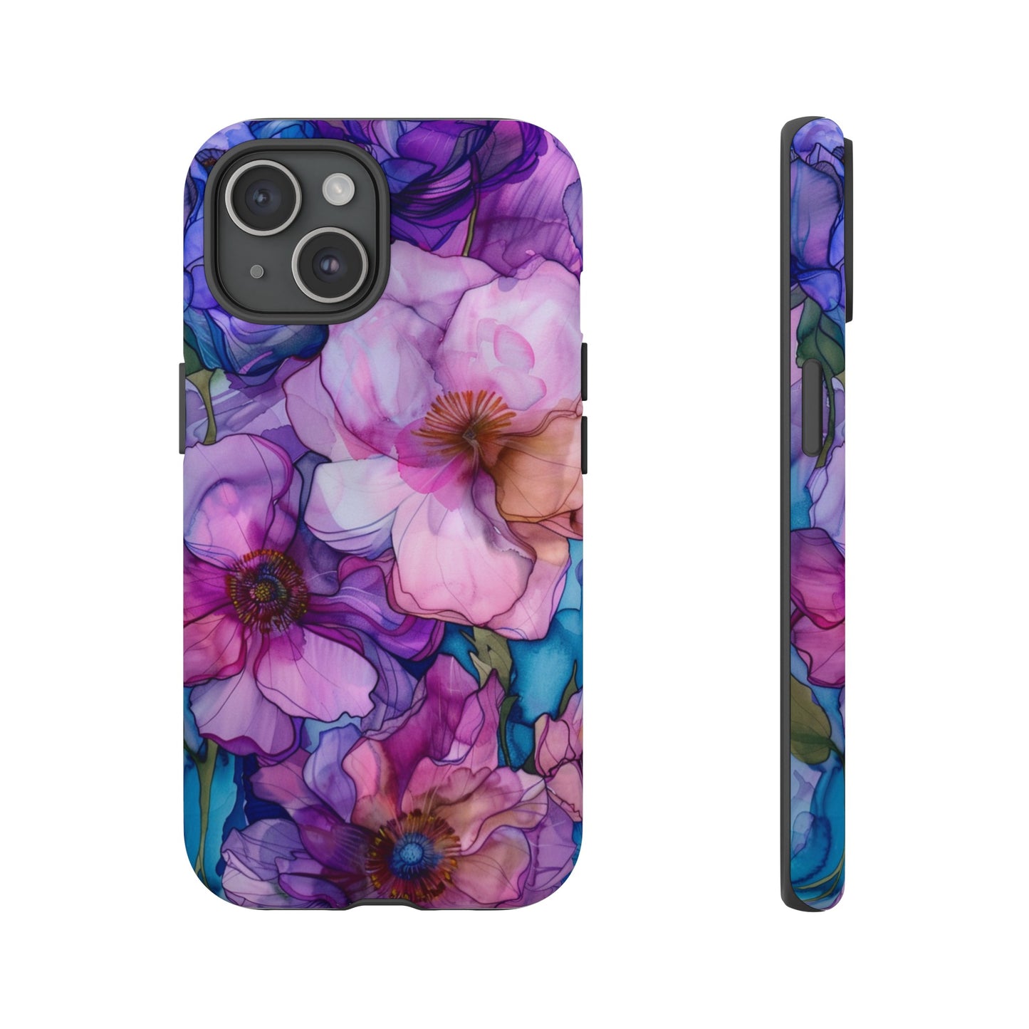 Purple Flower Stained Glass Phone Case