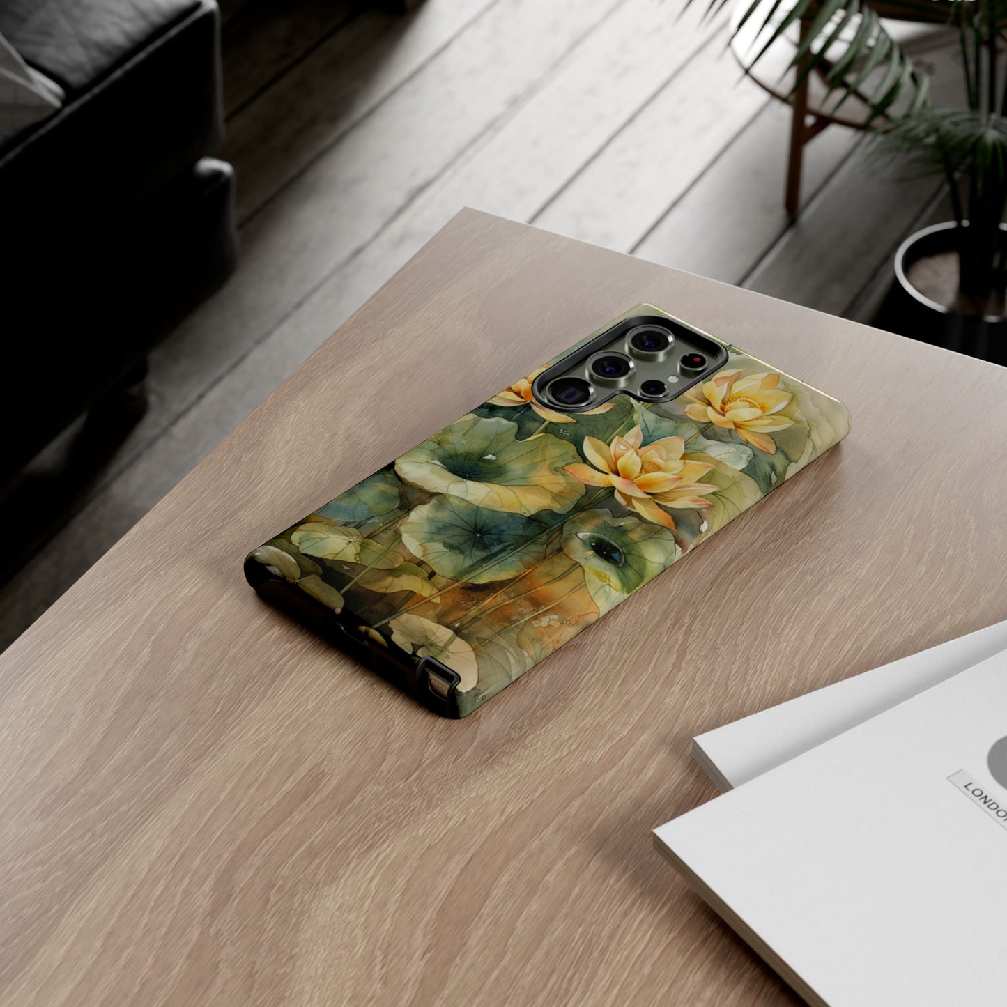 Zen Lotus Watercolor Painting iPhone 15 Case