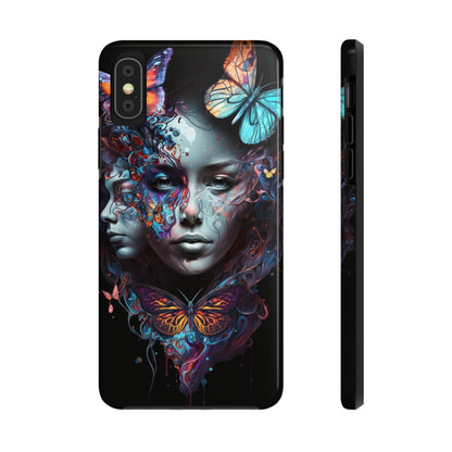 Synthwave Butterfly Girl iPhone Case