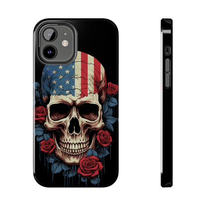 American Pride with an Edgy Spin: Skull USA Flag iPhone Case – Modern Protection Meets Patriotic Design