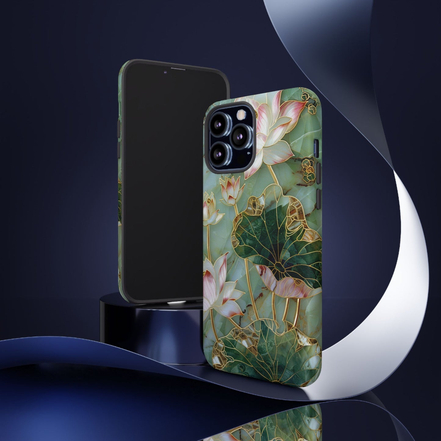 Elegant Floral Phone Case - Tough Cases with Lotus Design