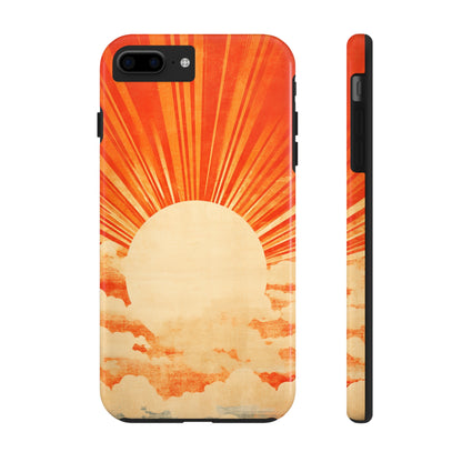 Retro Abstract Sunburst iPhone Case | Embrace the Nostalgic Charm of Artistic Rays