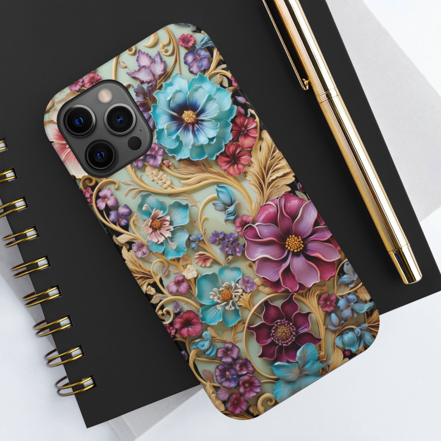 Color Splash Plastic Flower Tough iPhone Case | Vibrant Phone Cover