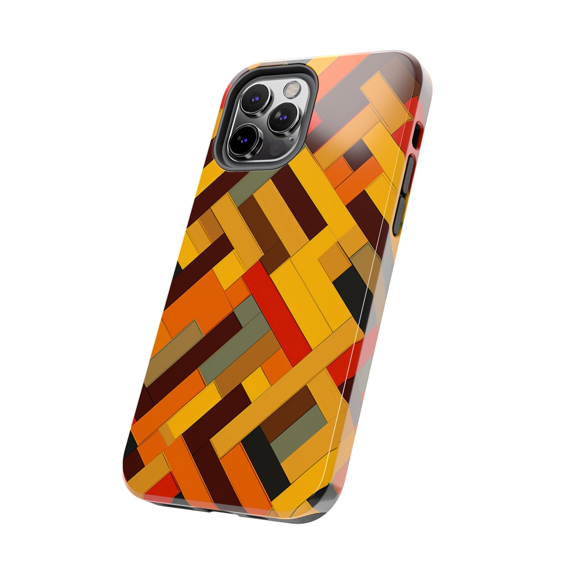 iPhone Tough Case showcasing an elegant geometric weave design