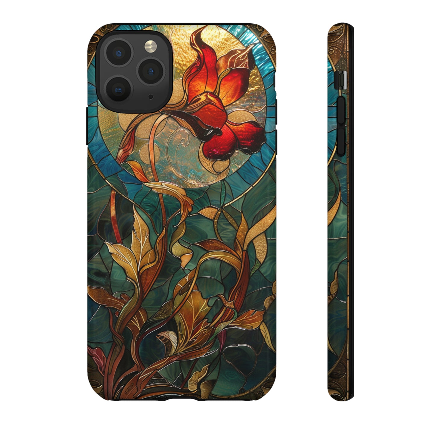 Art Nouveau Floral Full Moon Phone Case