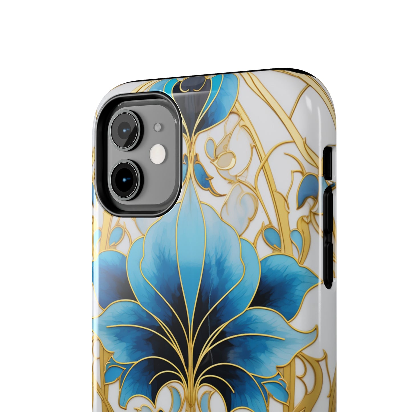 Floral Elegance: Art Deco Stained Glass iPhone Case | Vintage Glamour in Modern Protection iPhone Case for Models 11 through 14 Pro Max