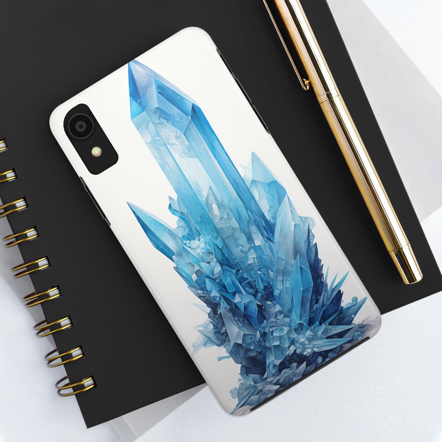 Healing Blue Crystal iPhone Case | Embrace Calmness and Serenity in a Stylish Package