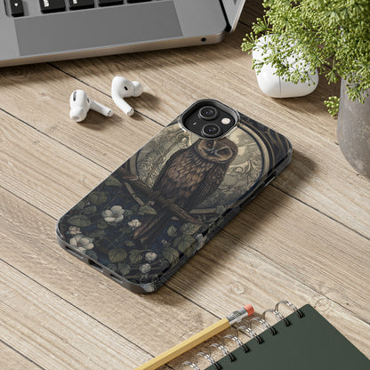 The Hermit Owl | Dark Academia Aesthetic Retro Tough iPhone Case | Embrace Mystical Vibes with Captivating Tarot Art and Reliable Protection