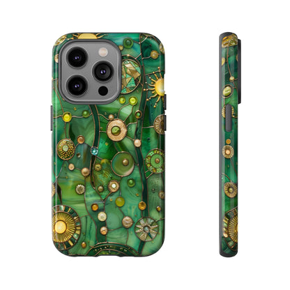 Green Celestial Stained Glass Mosaic Phone Case