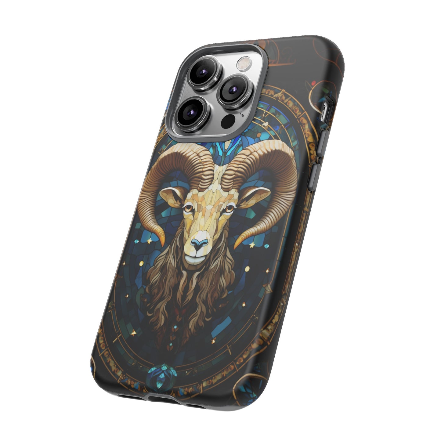 Aries Astrology Stained Glass Design Phone Case