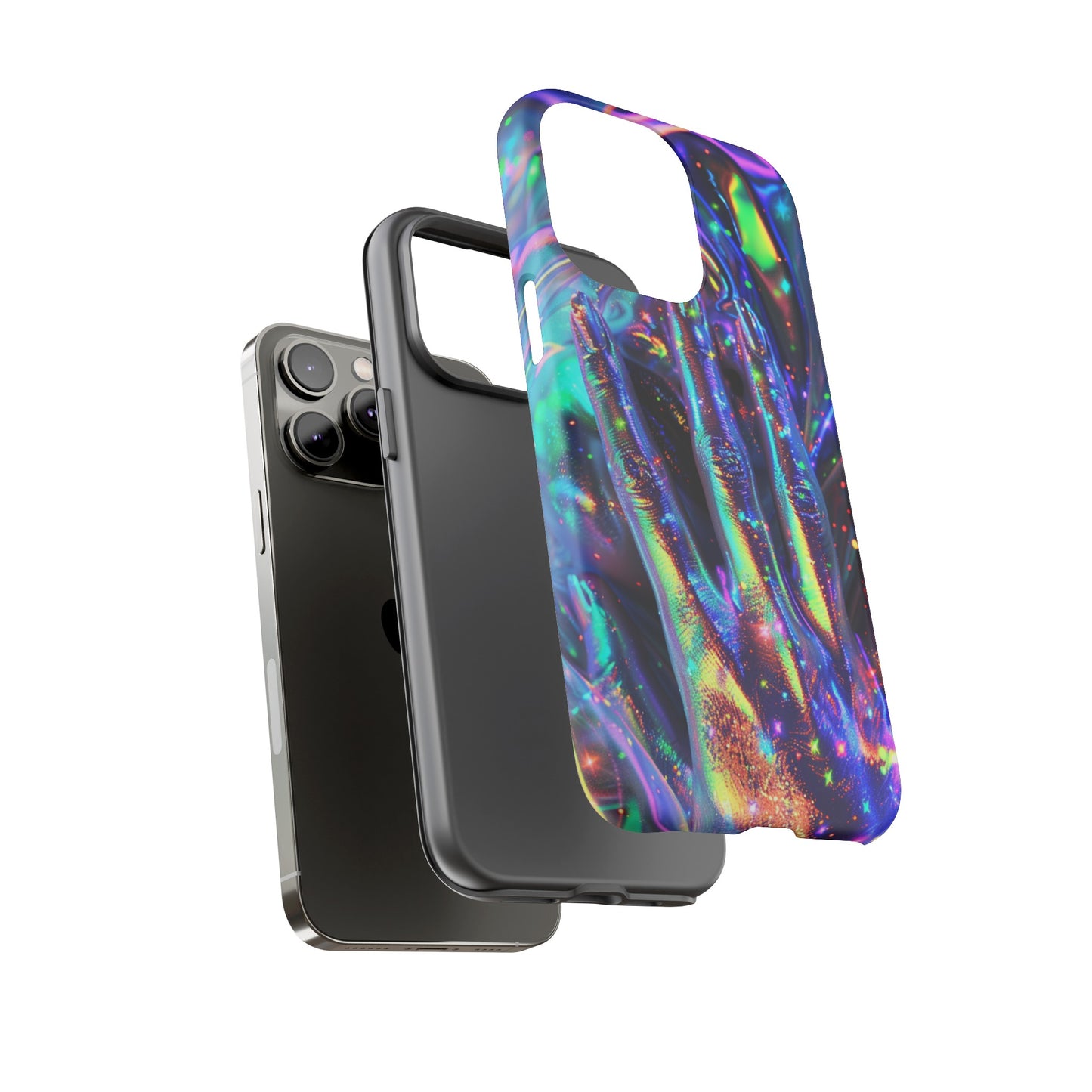 Marbled opalescent Holographic Print Phone Case