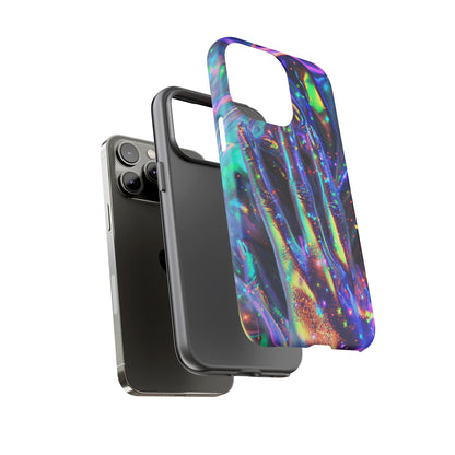 Marbled opalescent Holographic Print Phone Case