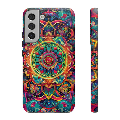 Cosmic Stained Glass Mandala Phone Case