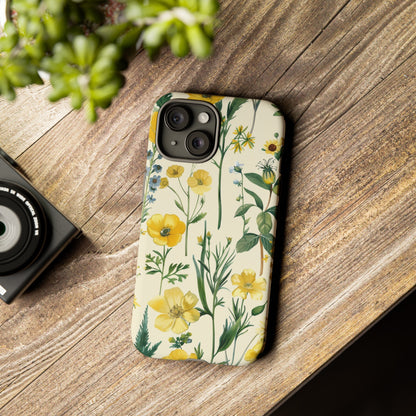 Floral Sage Yellow Wildflower Phone Case