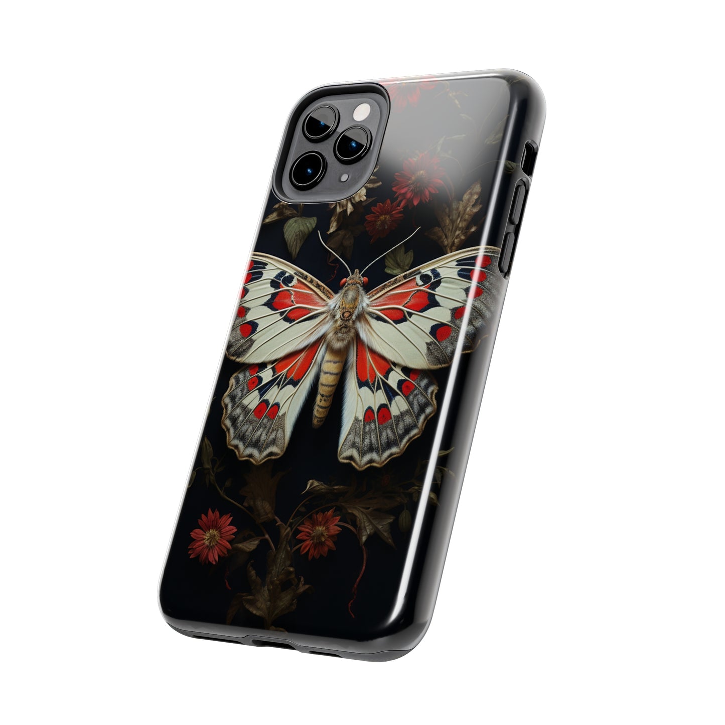 Deadhead Moth Gothic Floral Aesthetic Dark Academia iPhone Case | Embrace Mysterious Elegance