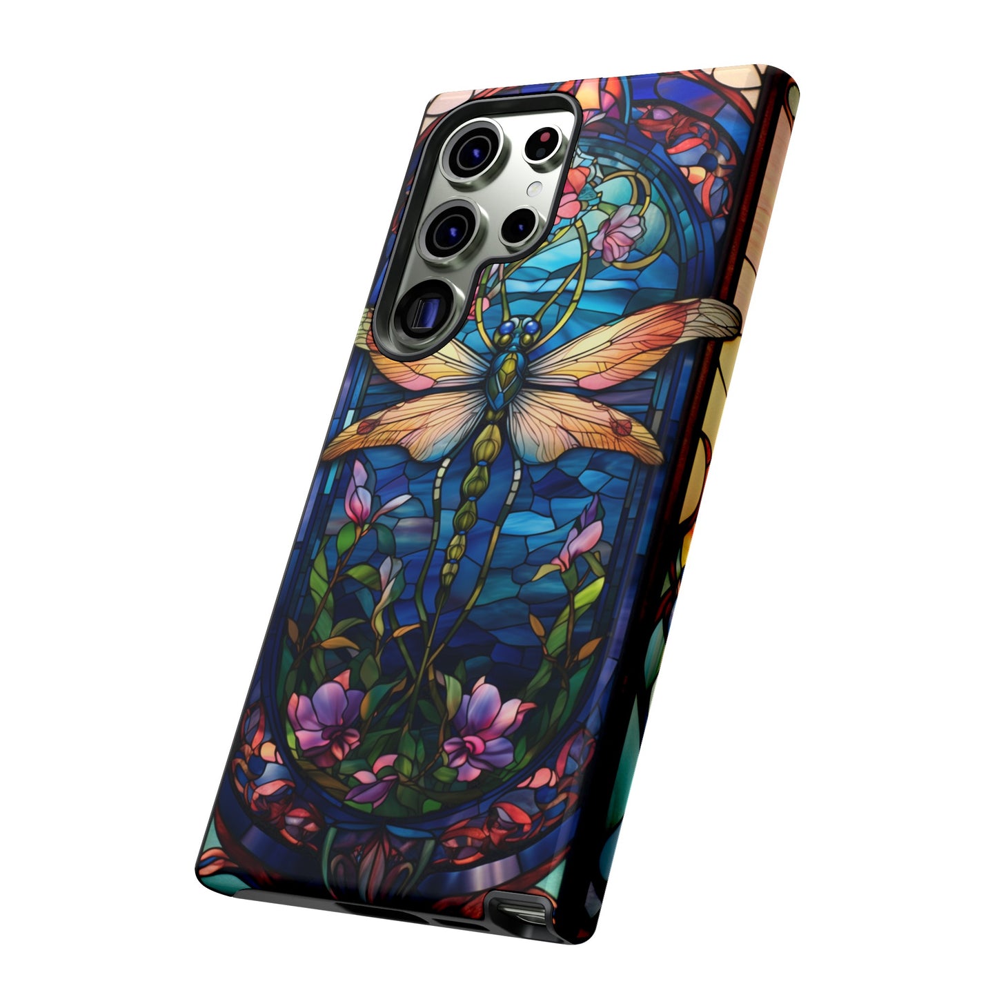 Art Nouveau Stained Glass Dragonfly Phone Case