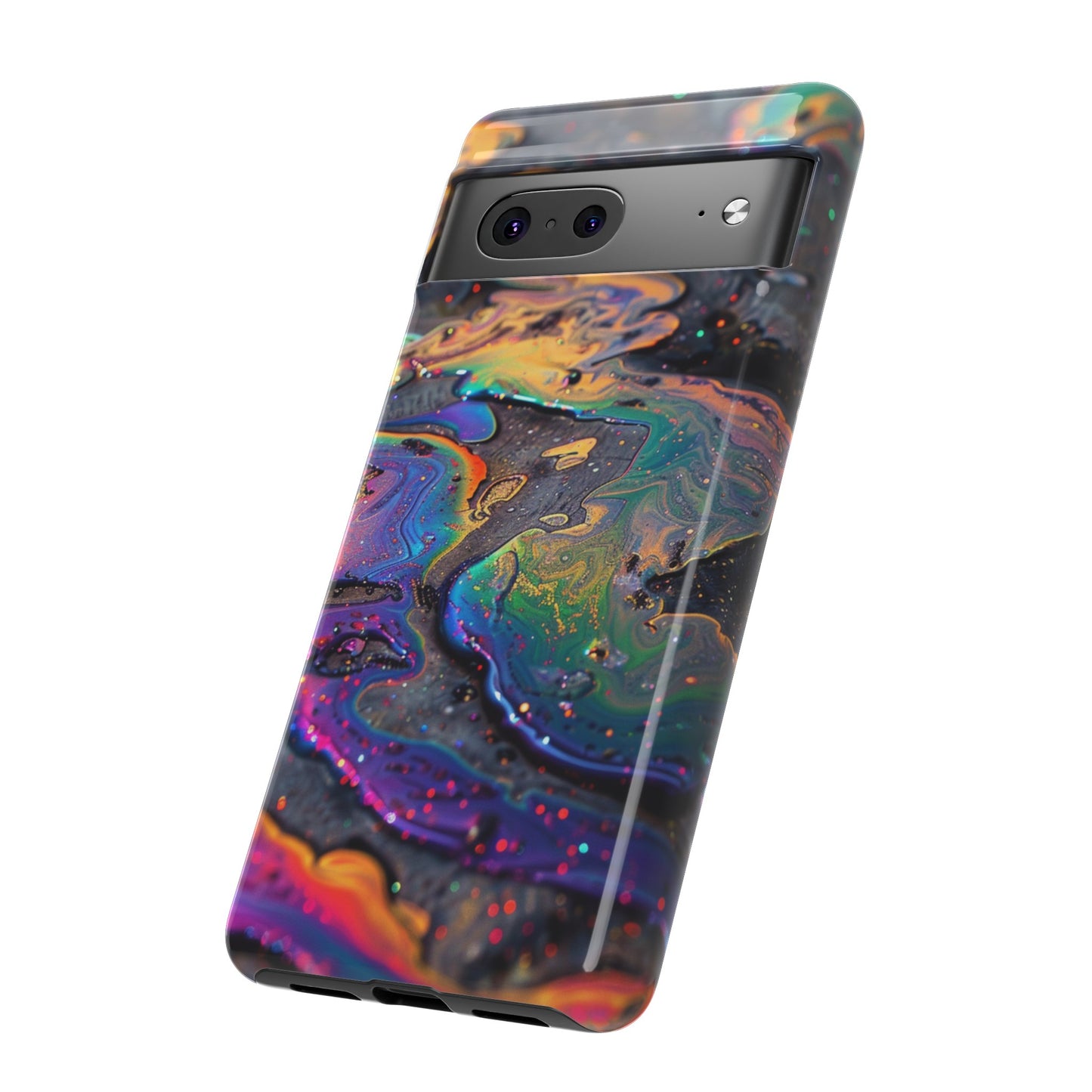 Opalescent Marbled Holographic Print Phone Case