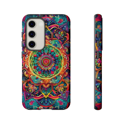 Cosmic Stained Glass Mandala Phone Case