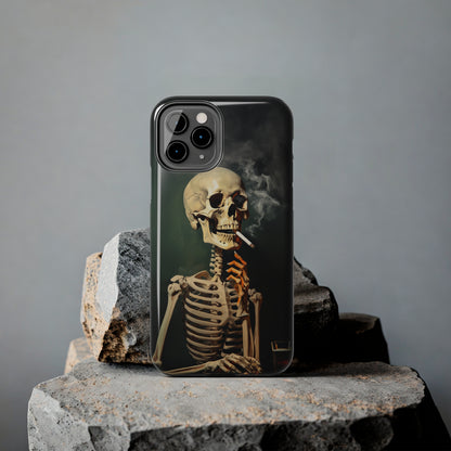 Smoking Skull iPhone Case | Edgy Style with a Mysterious Vibe for iPhone 11, 12, 13, 14, SE 2020 & Mor