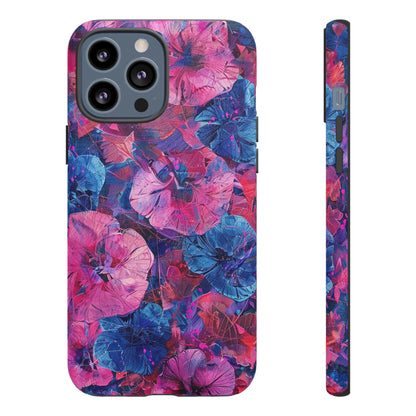 Magenta and Blue Color Floral Explosion Phone Case