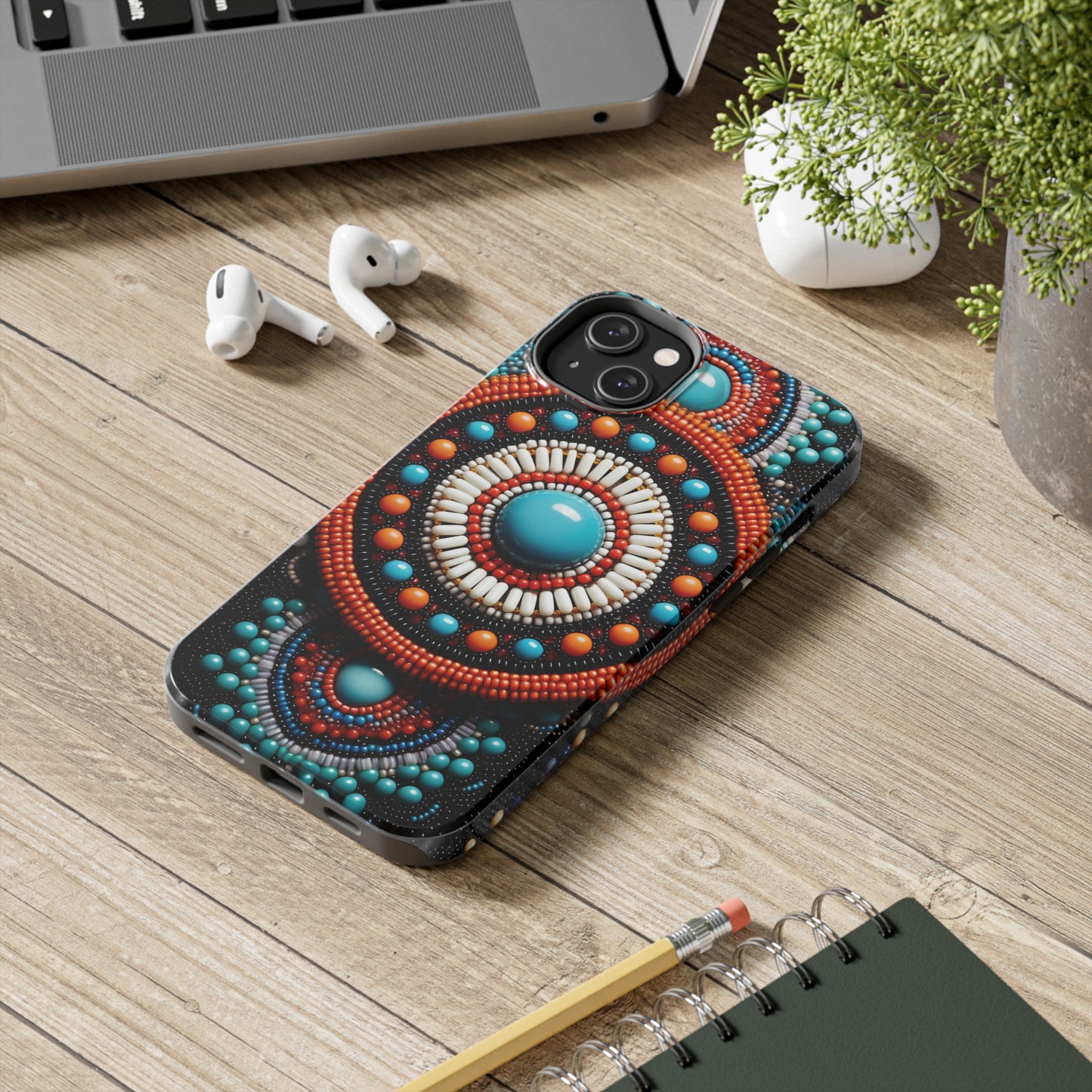 Native American Beadwork iPhone Case | Embrace Traditional Craftsmanship with Artistic Elegance