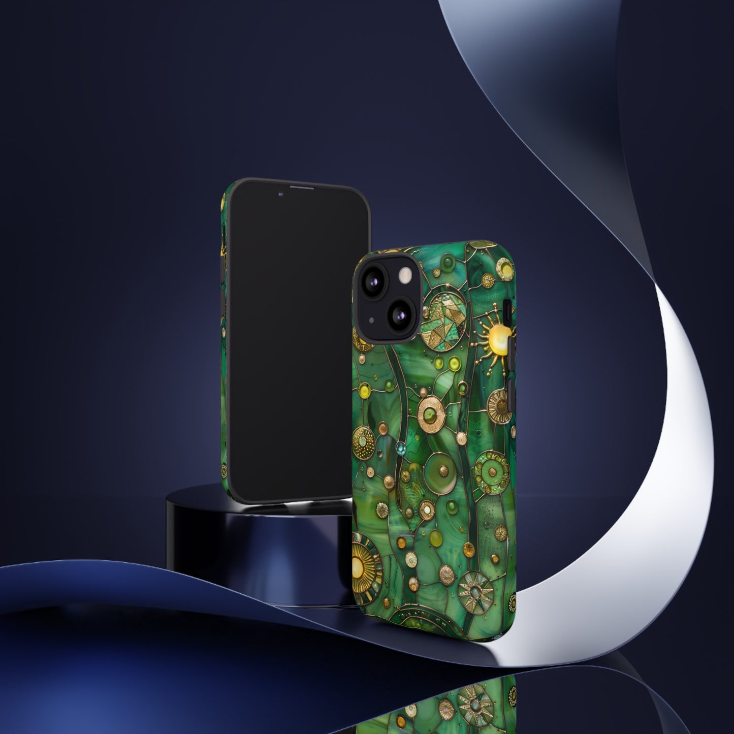 Green Celestial Stained Glass Mosaic Phone Case