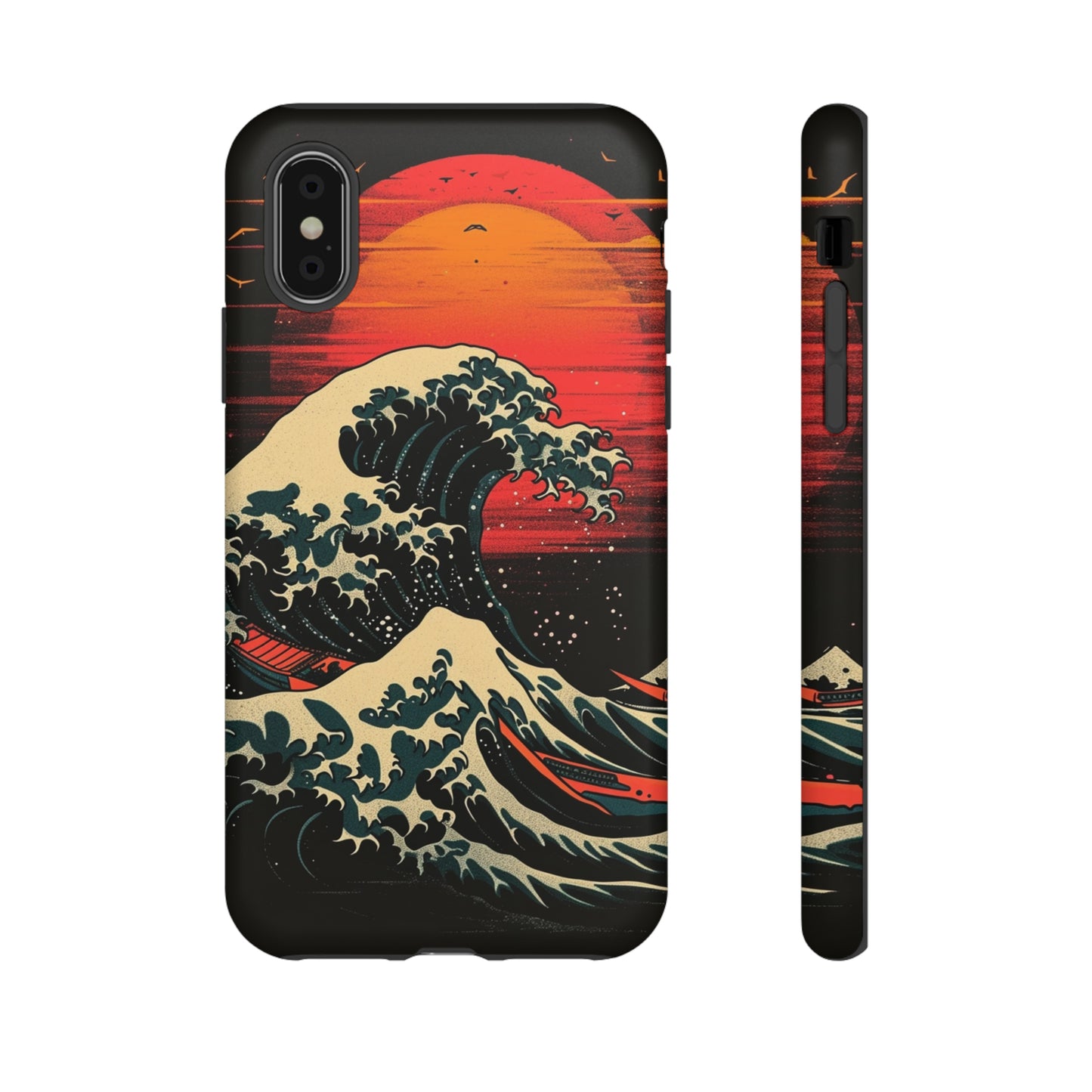 Great Wave off Kanagawa Retro Sunset