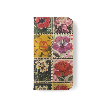 Vintage Floral Stamp Collection Flip Case