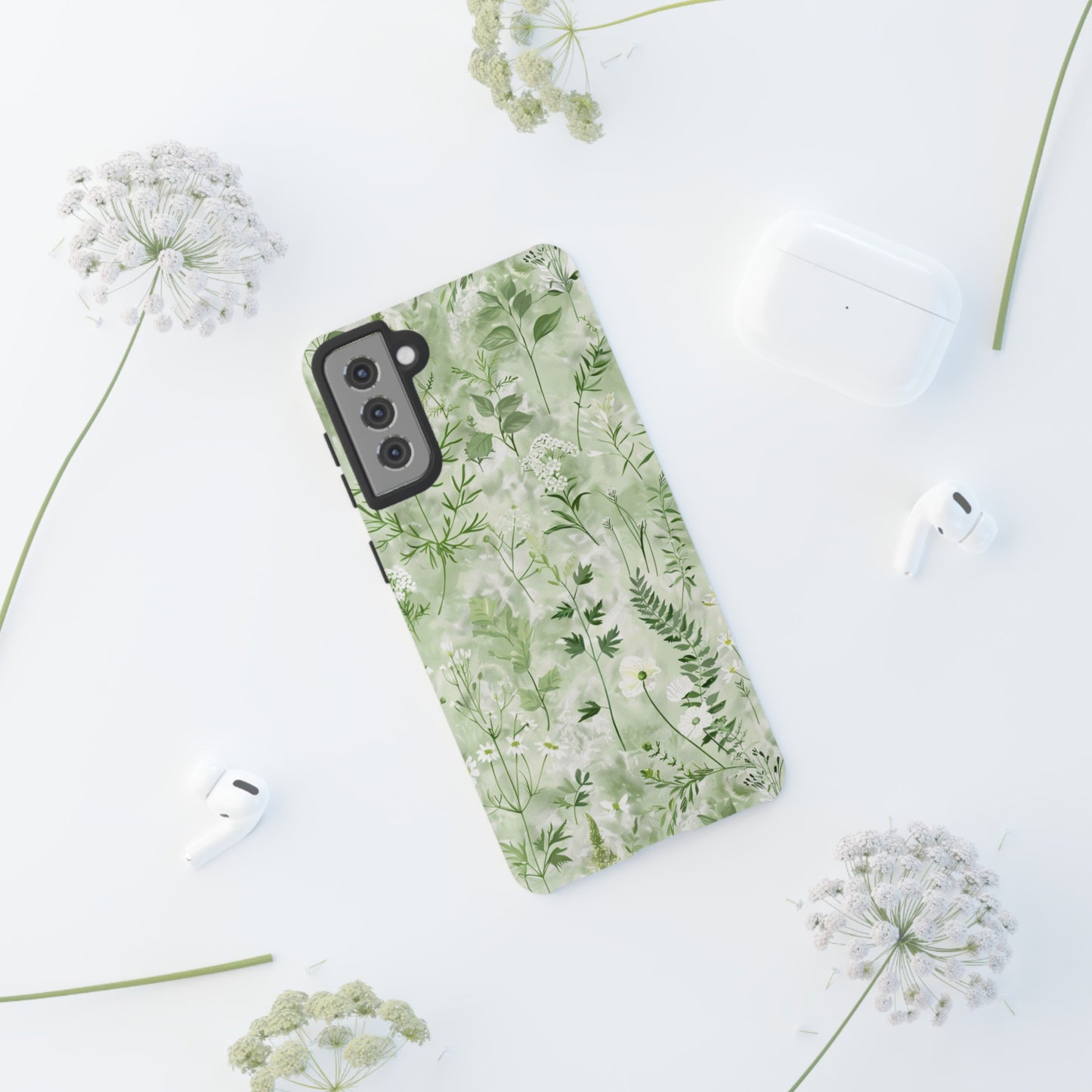 Floral Sage Green Wildflower Phone Case