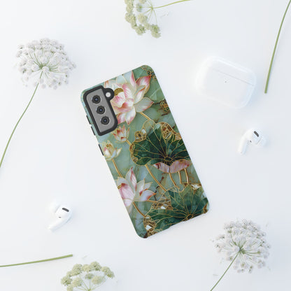 Elegant Floral Phone Case - Tough Cases with Lotus Design