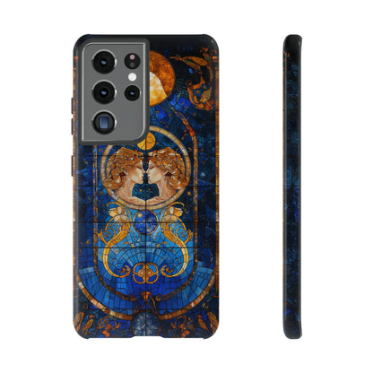 Gemini Astrology Stained Glass Phone Case