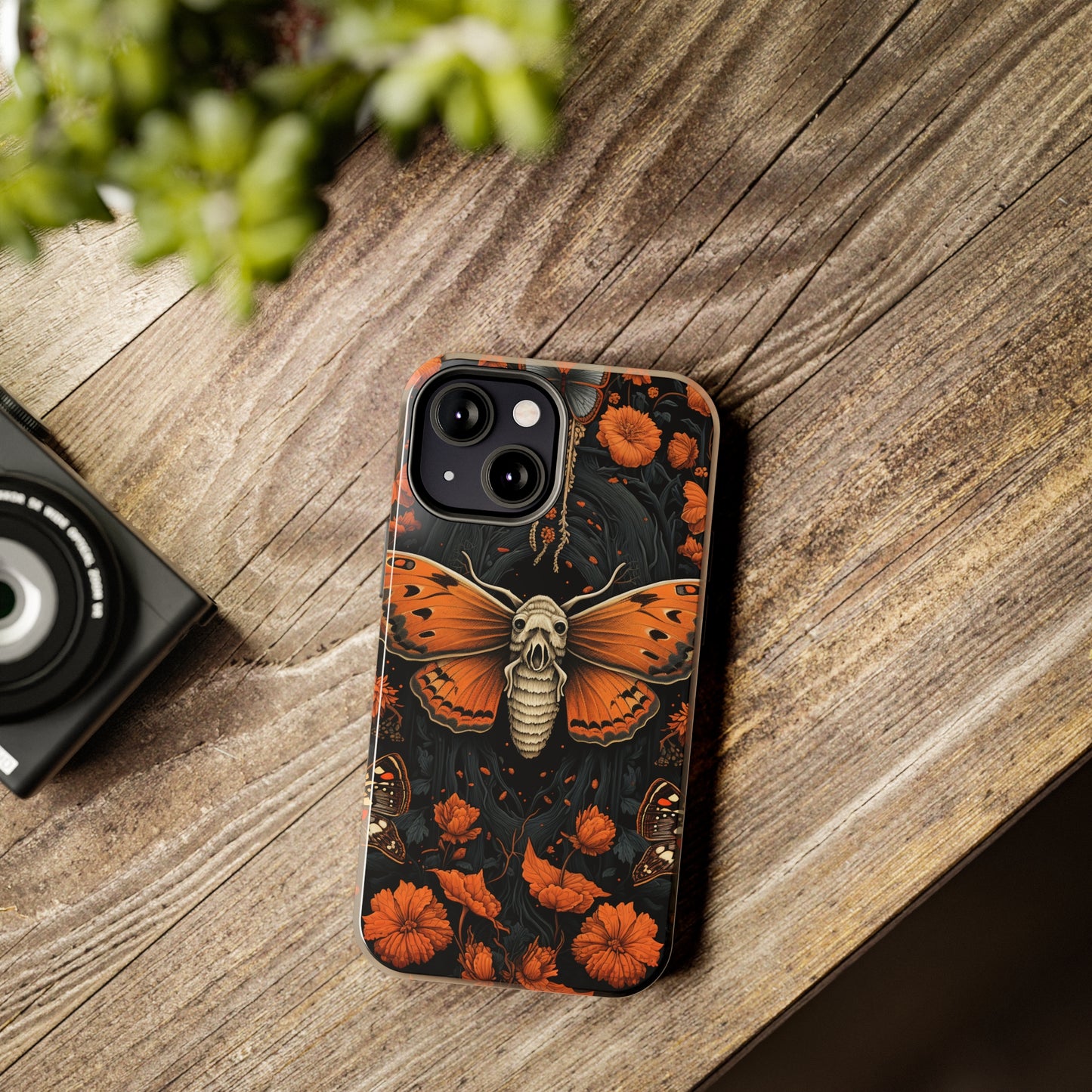 Eerie Elegance: Halloween Goth Moth Apple Phone Case | Dark Enchantment iPhone Case