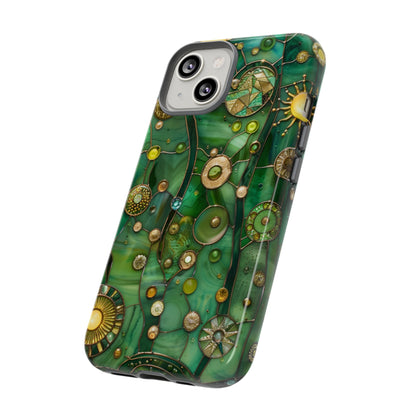 Green Celestial Stained Glass Mosaic Phone Case