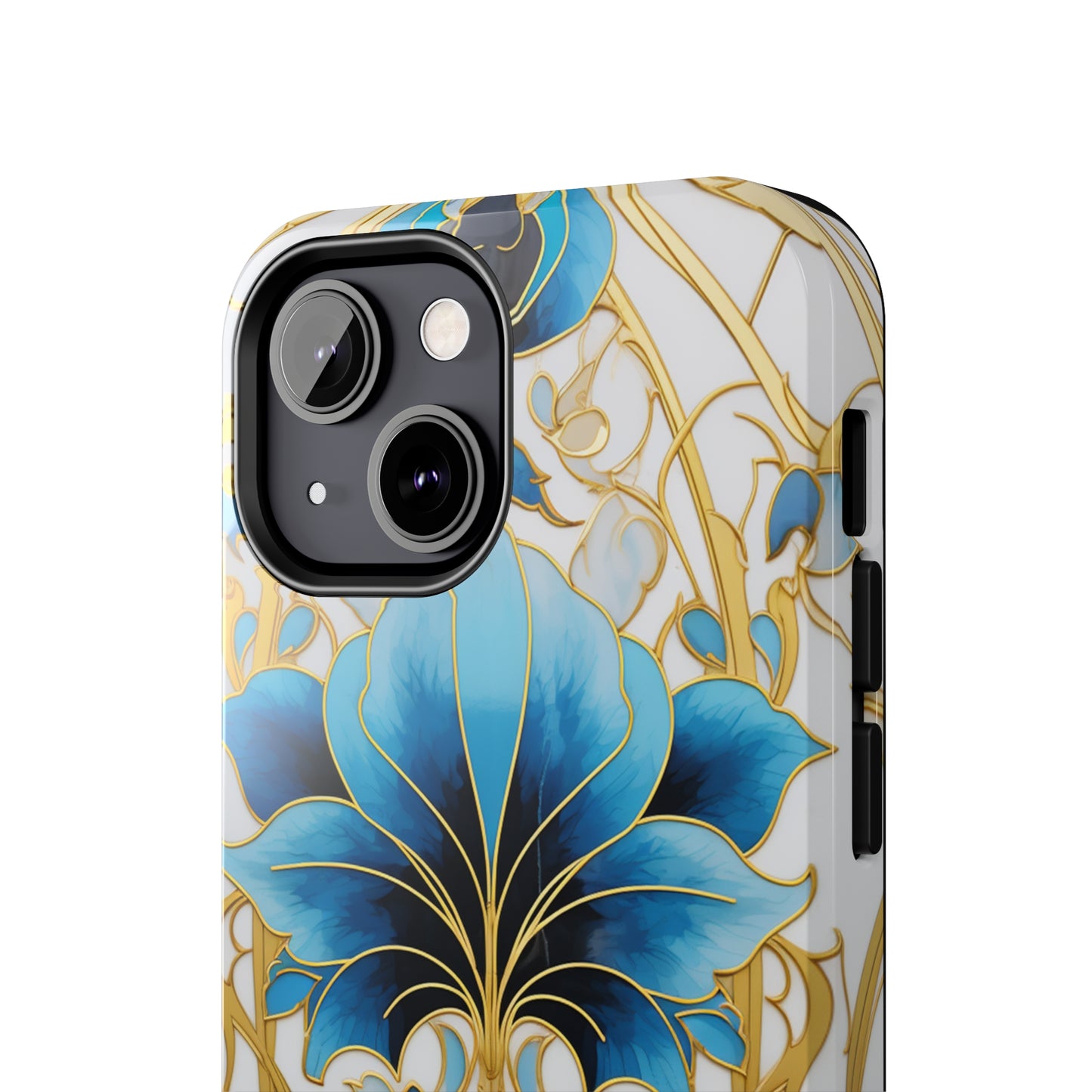 Floral Elegance: Art Deco Stained Glass iPhone Case | Vintage Glamour in Modern Protection iPhone Case for Models 11 through 14 Pro Max