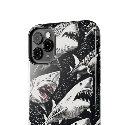 Deep Blue Mystery: Majestic Shark Design | Aquatic Adventure iPhone Case