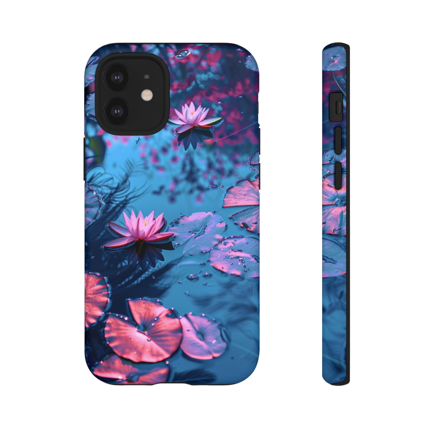 Magenta and Blue Color Zen Lily Pad Phone Case