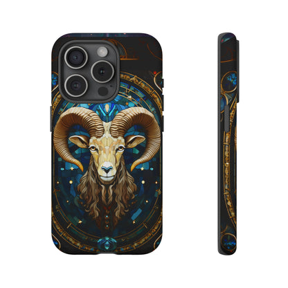 Aries Astrology Stained Glass Design Phone Case