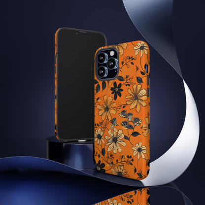 Orange Floral Phone Case Cute Summer Flower Aesthetic