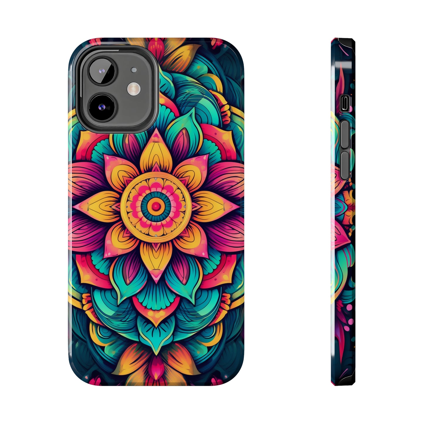 Cosmic Harmony: Rainbow Mandala | Spiritual Symmetry iPhone Case